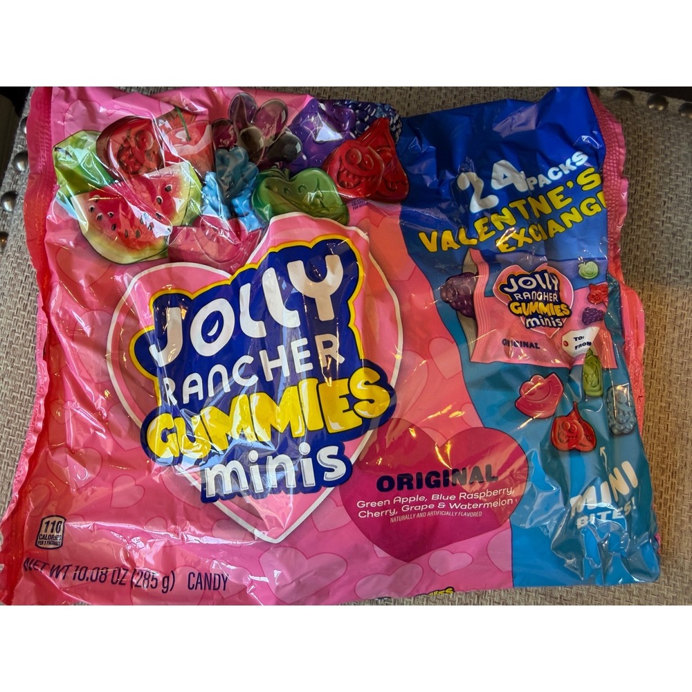 Jolly Rancher Gummies Minis 24 Packs 10.08 oz Original Fruit Flavors Valentine